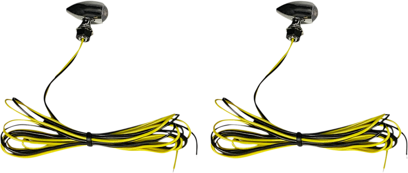 Micro Turn Signals - Amber -Chrome
