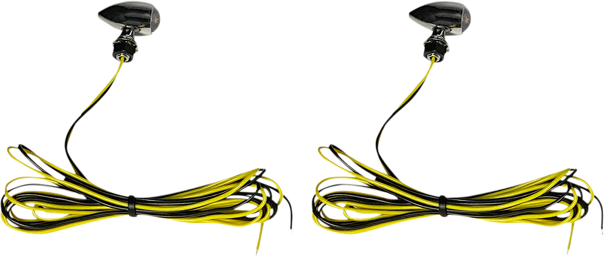 Micro Turn Signals - Amber -Chrome