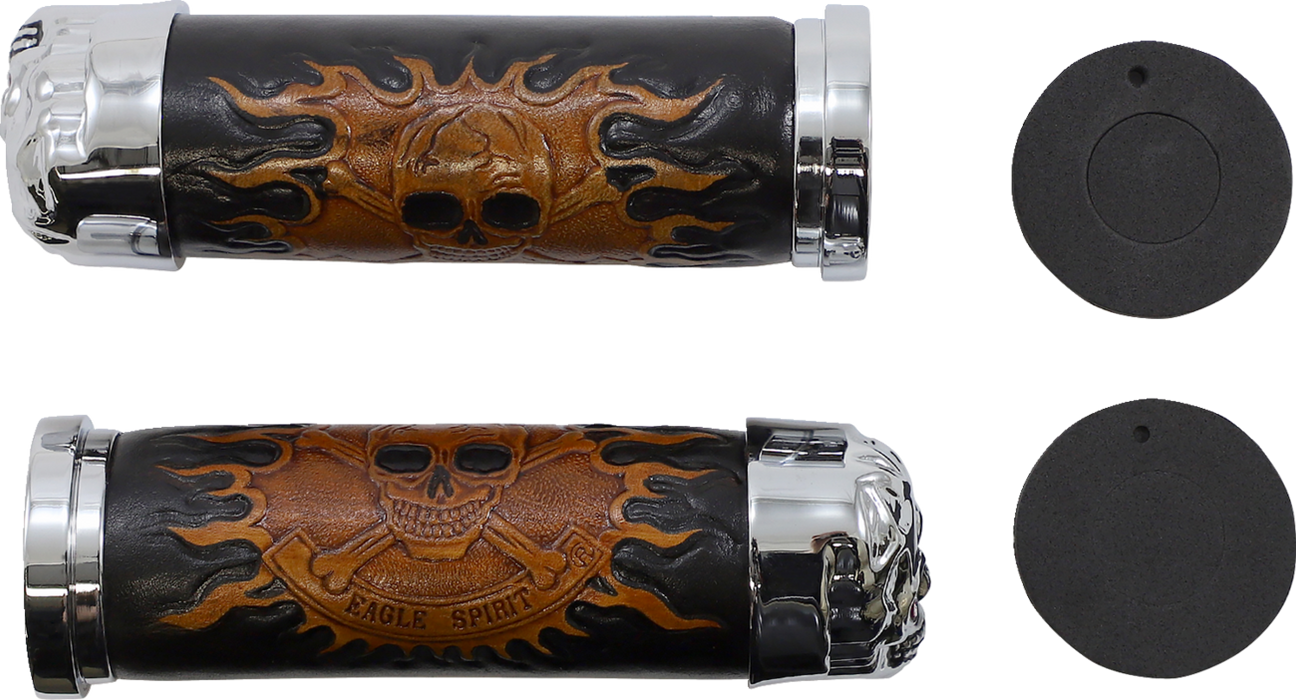 Skull Grips - Red Eyes - Chrome