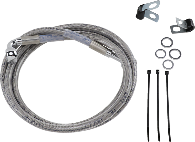 Brake Line - Front - +6" - Stainless Steel