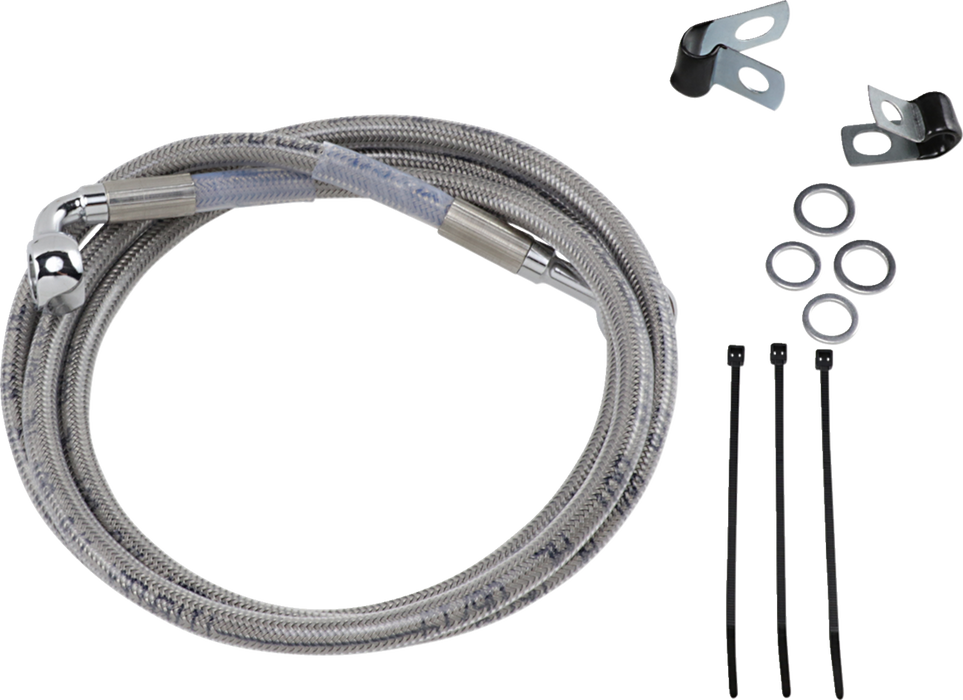 Brake Line - Front - +6" - Stainless Steel