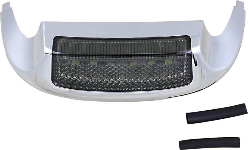 LED Front Fender Tip - White LED/Smoke Lens - Chrome