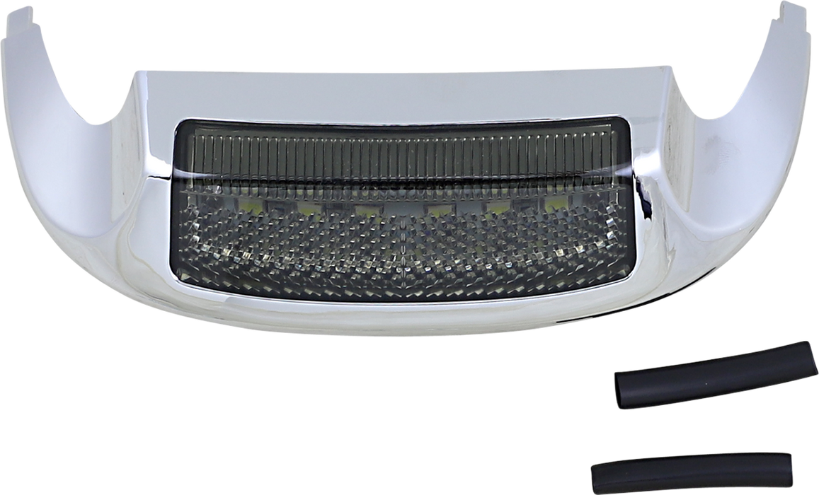 LED Front Fender Tip - White LED/Smoke Lens - Chrome