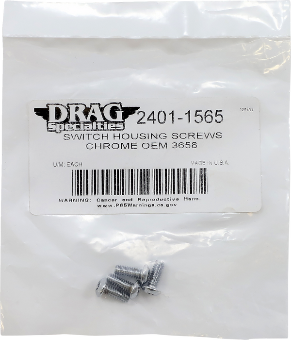 Screw Kit - Switch Housing - Chrome
