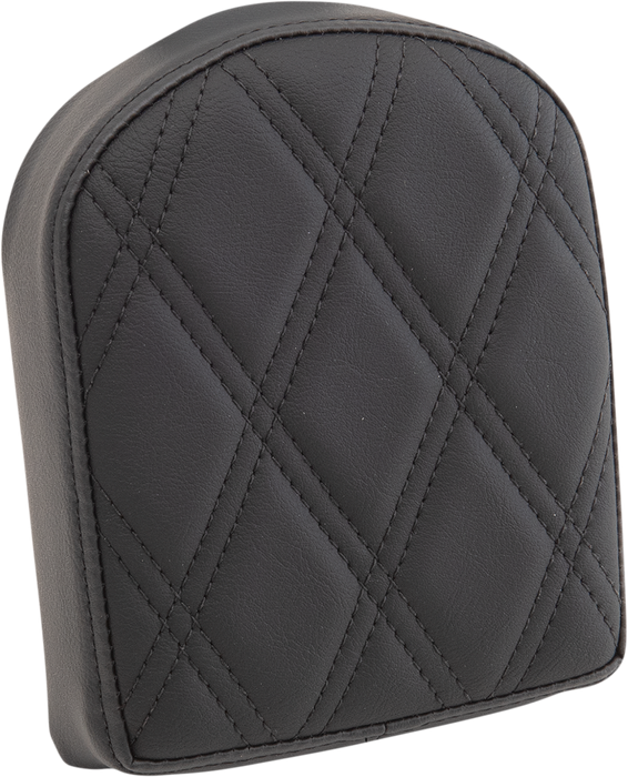 Sissy Bar Pad - Double Diamond - Black - Short