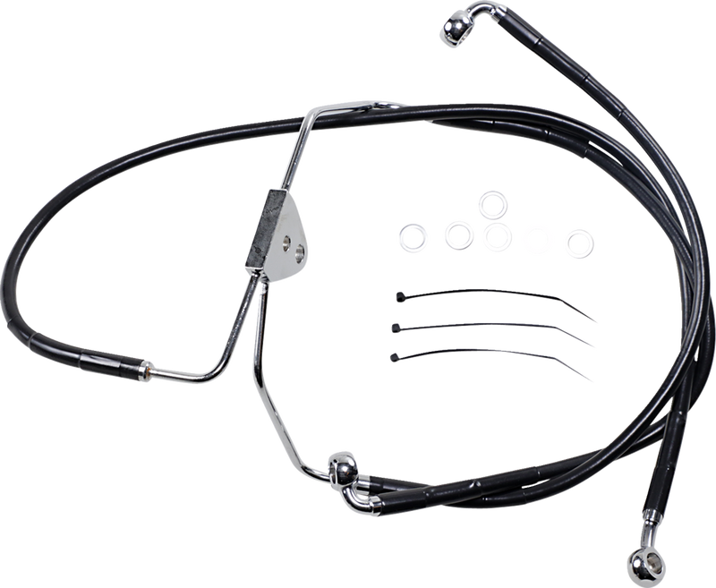 Brake Line - Front - Black - +2"