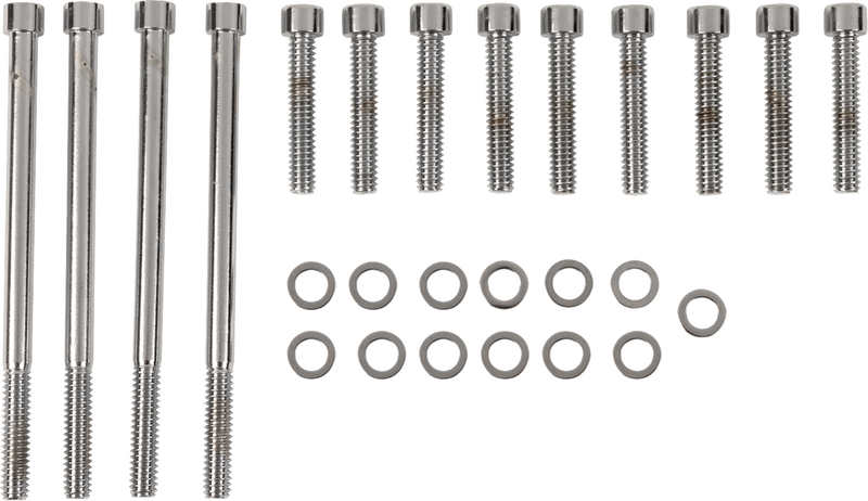 Bolt Kit - Primary Cover - Smooth - Chrome - Softail/Dyna