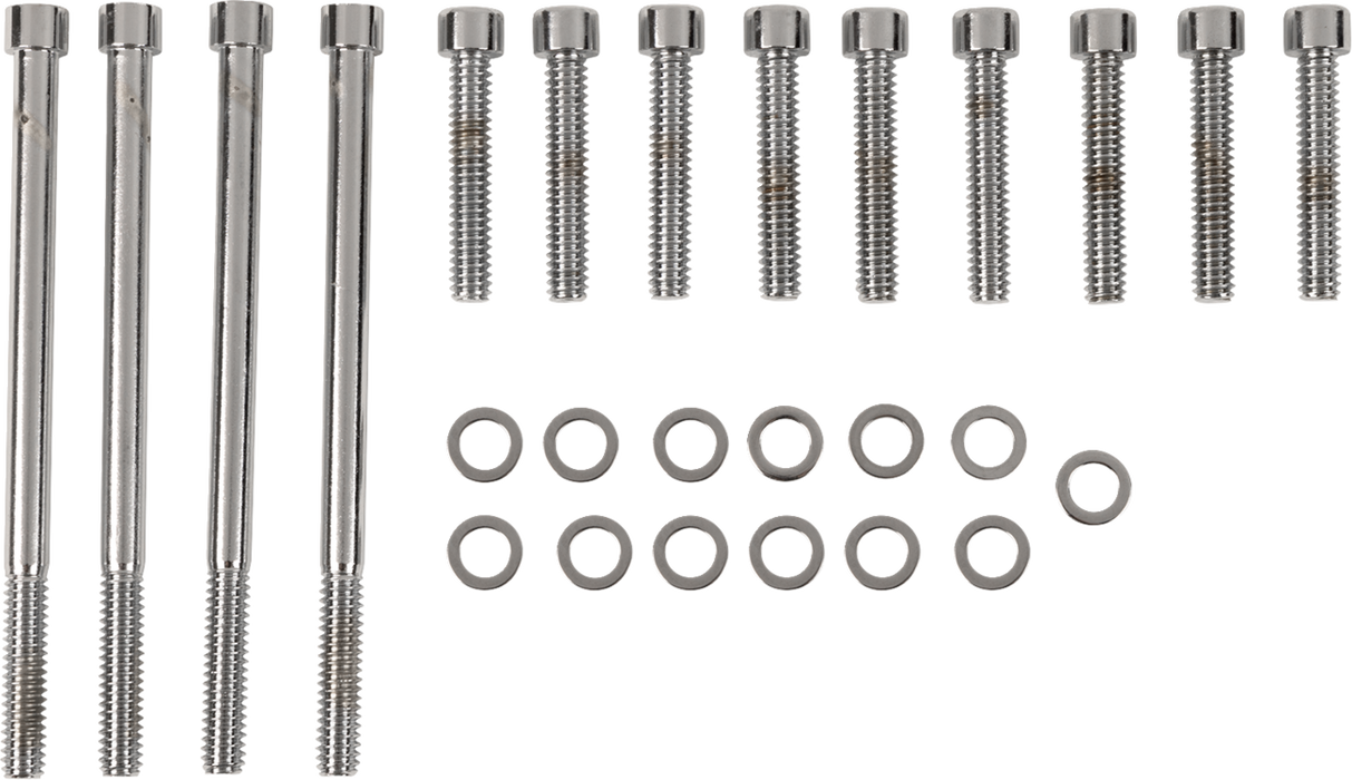Bolt Kit - Primary Cover - Smooth - Chrome - Softail/Dyna