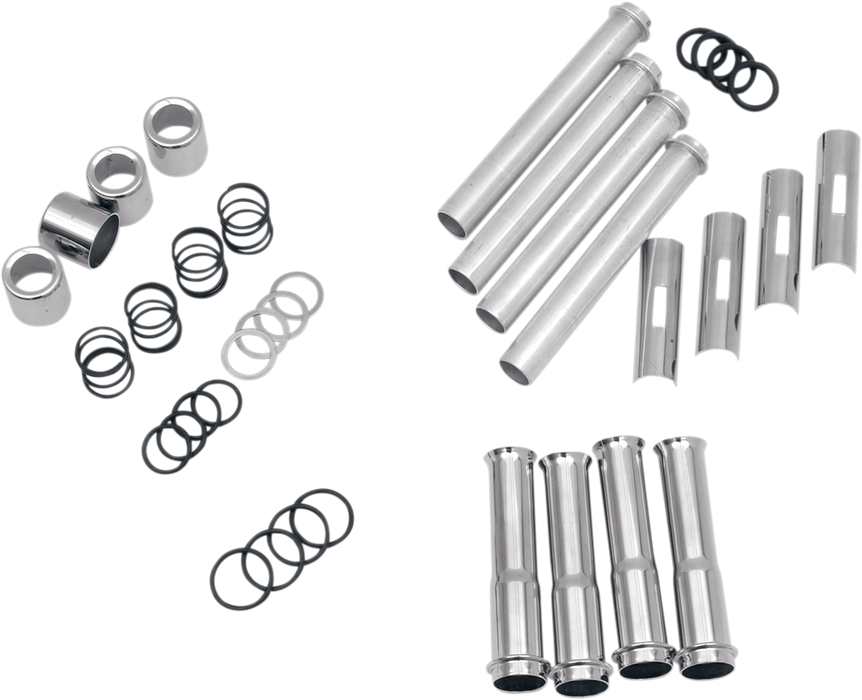 Pushrod Tube Kit - Chrome - Twin Cam