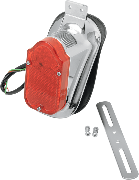 Tombstone Taillight/License Plate Mount - Top Tag - Red Lens