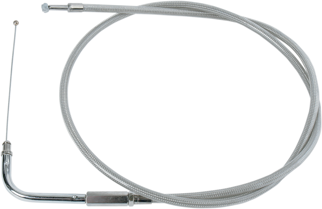 Stainless Braided Throttle Cable - 39-1/2"