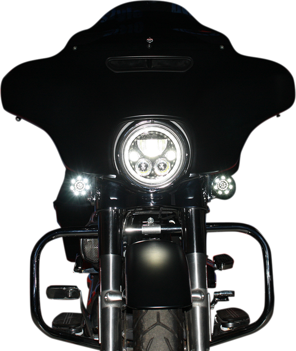 LED Headlight - 7" - Chrome