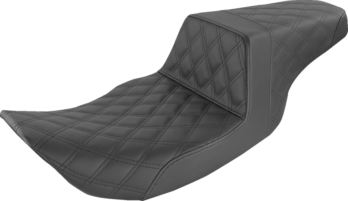 Step-Up Seat - Full Lattice Stitch - Black - FLHR/FLHX