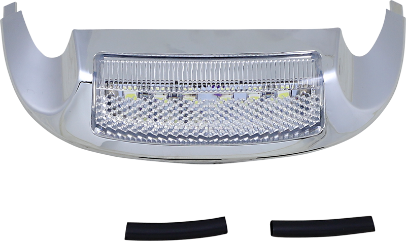 LED Front Fender Tip - White LED/Clear Lens - Chrome
