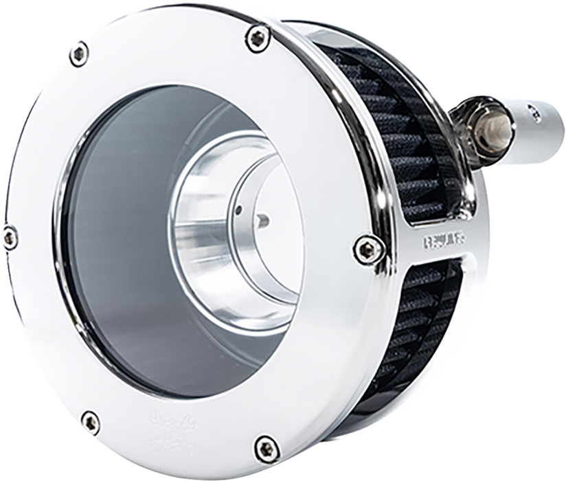 BA Air Cleaner Kit - Chrome/Clear with Black Filter - '08-'17 Dyna/Softail/Touring