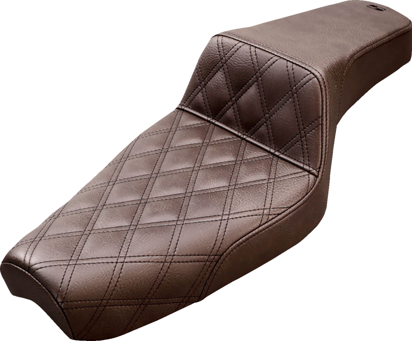 Step-Up Seat - Front Lattice Stitch - Brown - XL