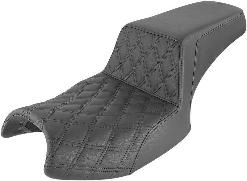 Step-Up Seat - Front Lattice Stitch/Rear Smooth - Black - Challenger