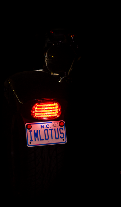 Taillight - with License Plate Illumination Window - Smoke