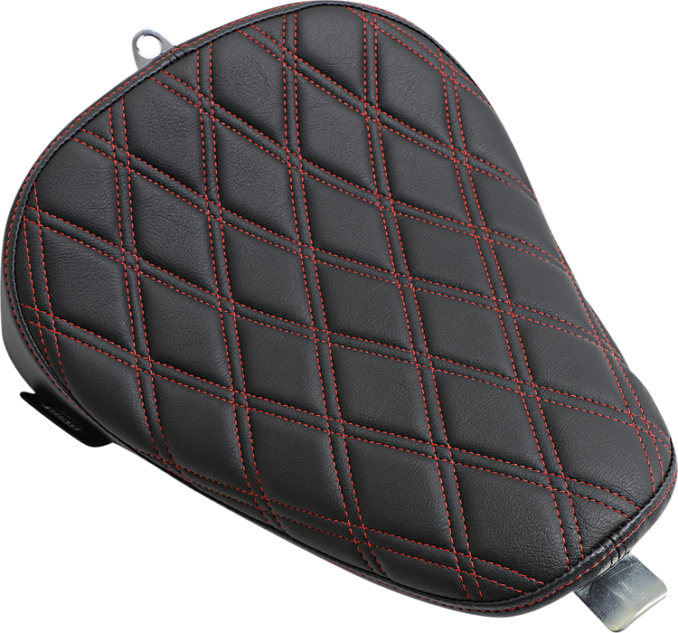 Bobber Solo Seat - Double Diamond - Red Stitch - '10-'22 XL
