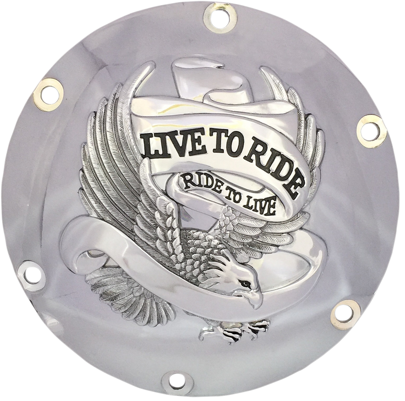 Derby Cover - Live to Ride - 6-Hole - Chrome - '04-'22 Sportster