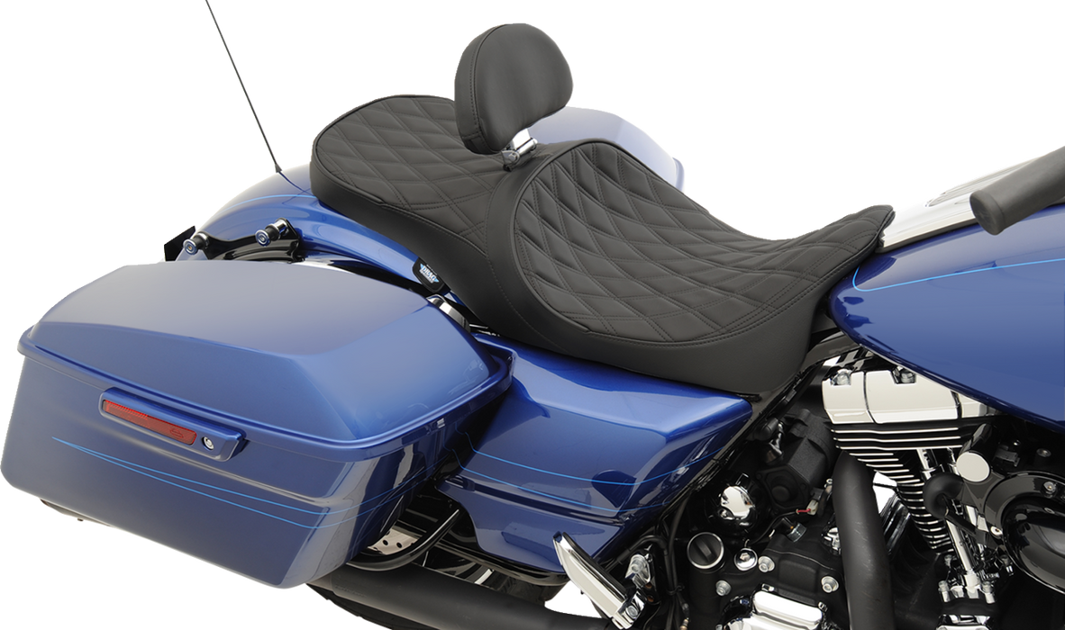 Low Touring Seat - Double Diamond - Driver's Backrest - FL '08-'23