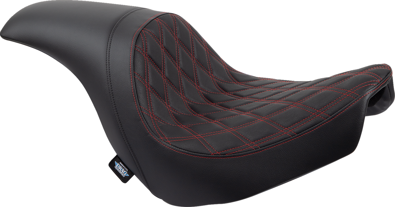 Predator Seat - Double Diamond w/ Red Sitching - Vinyl - FLSB/FXLR '18-'23