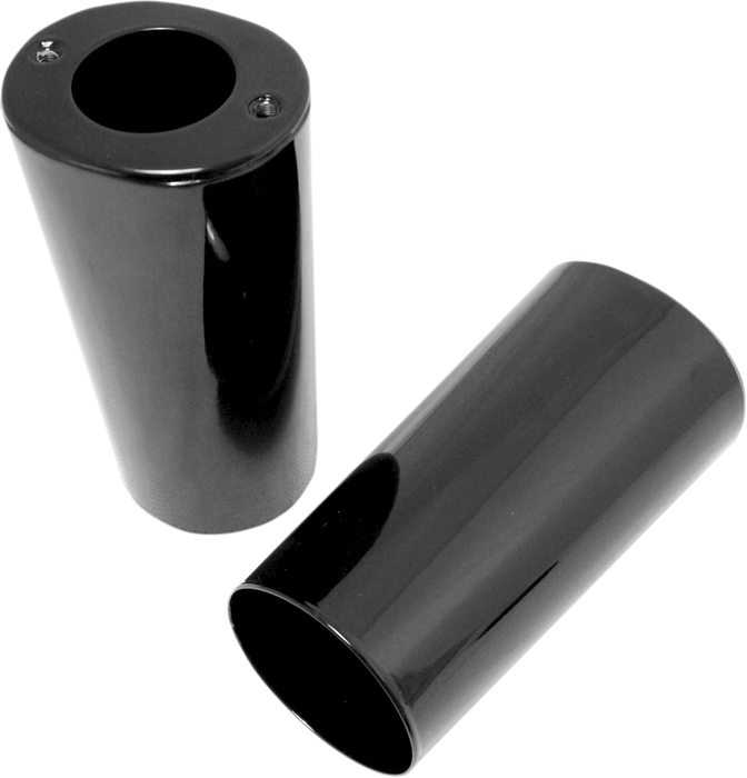 Fork Slider Covers - Stock Length - Gloss Black - Smooth