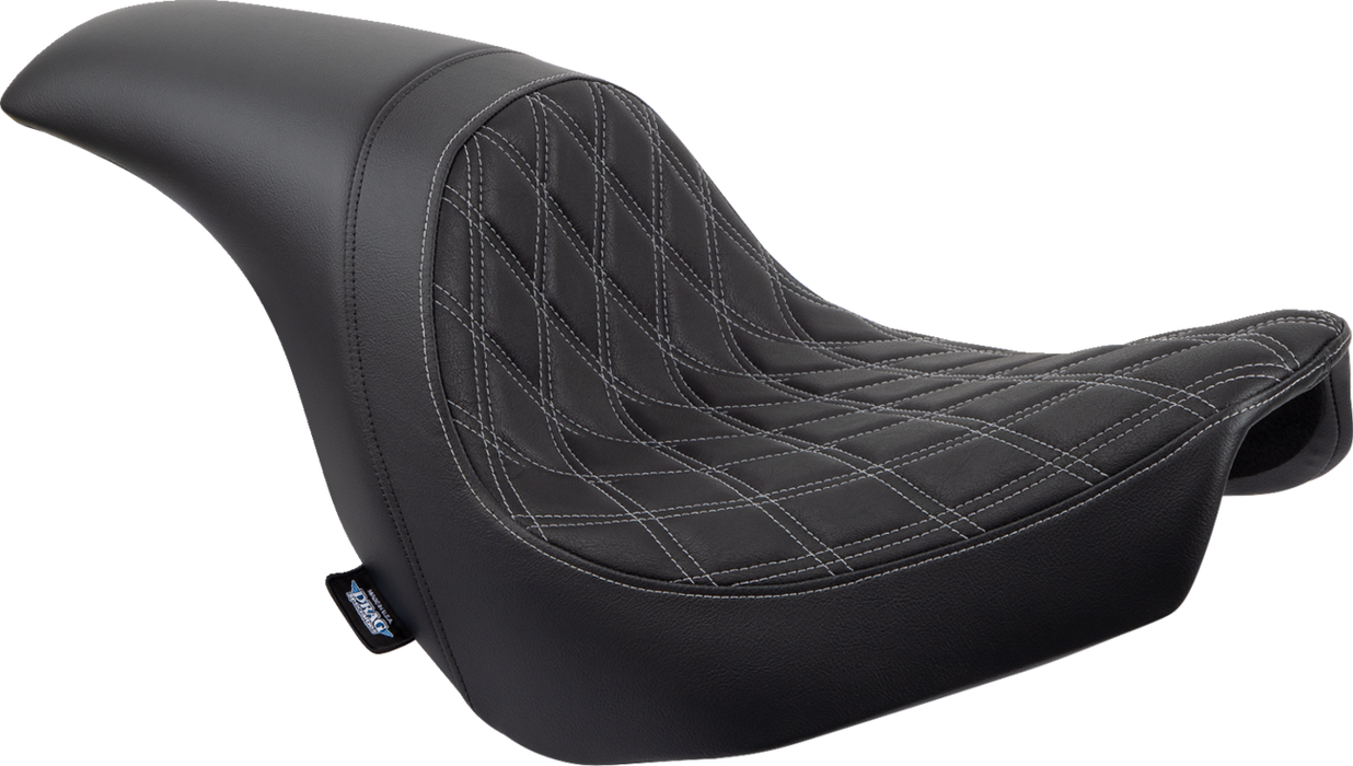 Predator Seat - Double Diamond w/ Silver Sitching - Vinyl - FLSB/FXLR '18-'23