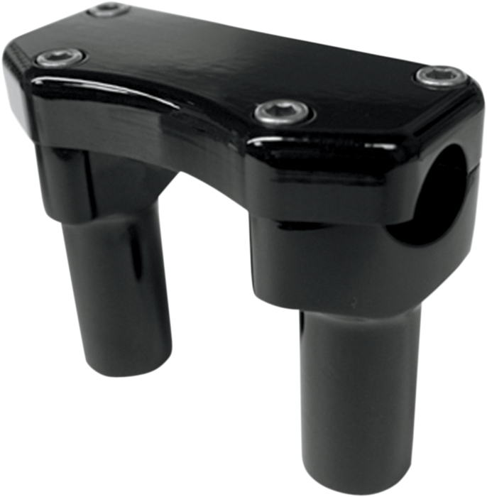 Handlebar Riser & Top Clamp Kit - 3" - Buffalo - Black