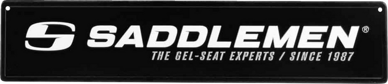 Metal Sign - 24" x 5-1/2" - Black/White
