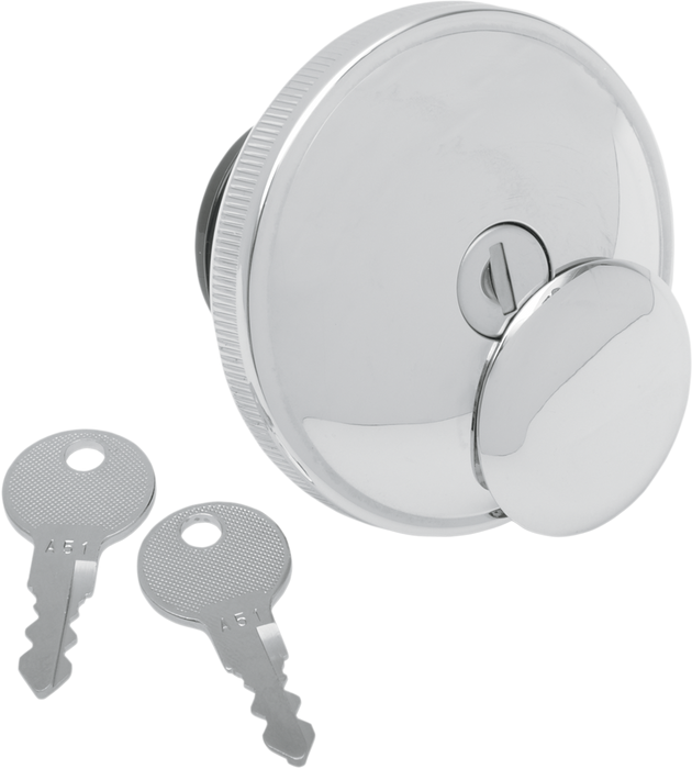 Screw-In Locking Gas Cap - Non-Vented - Chrome