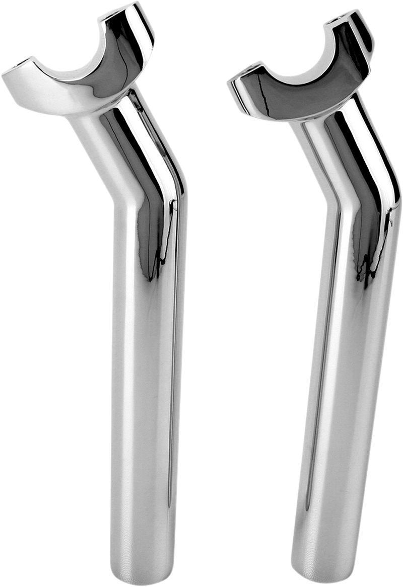 Forged Aluminum Handlebar Risers - Pullback - 8-1/2" - Chrome