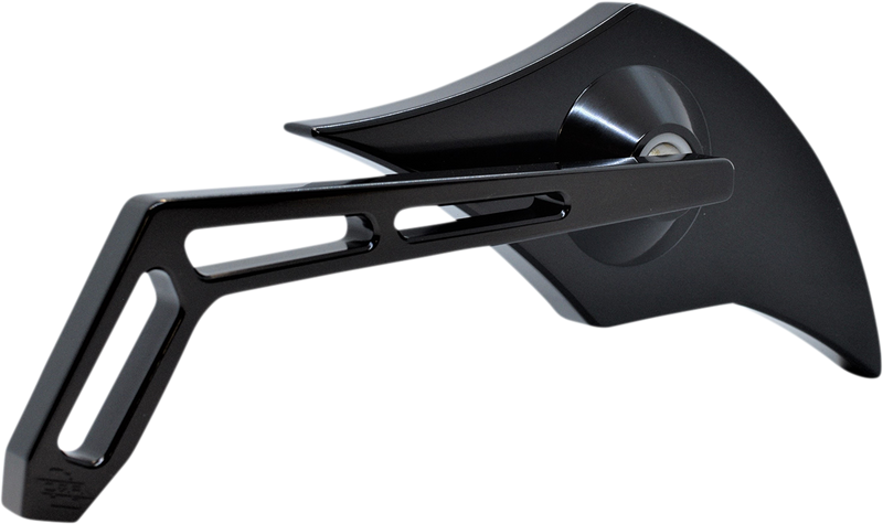 Mirror - Weekend Warrior - Side View - Cut-Out/Flame Head - Oblong - Black - Left