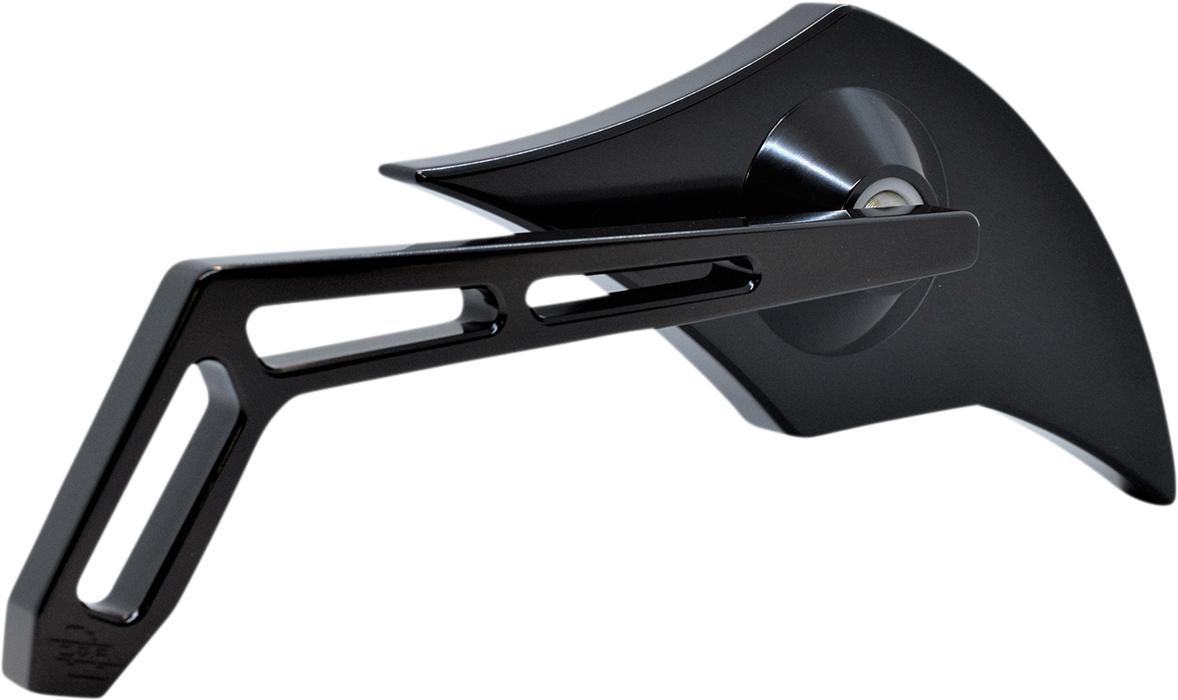 Mirror - Weekend Warrior - Side View - Cut-Out/Flame Head - Oblong - Black - Left