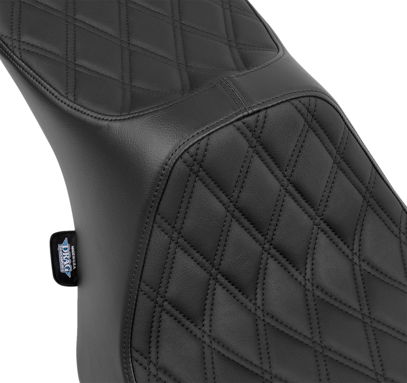Predator III 2-Up Seat - Vinyl - Double Diamond - Black Stitching - FLT/FLH '23-'24