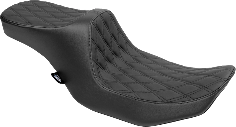Predator III 2-Up Seat - Vinyl - Double Diamond - Black Stitching - FLT/FLH '23-'24