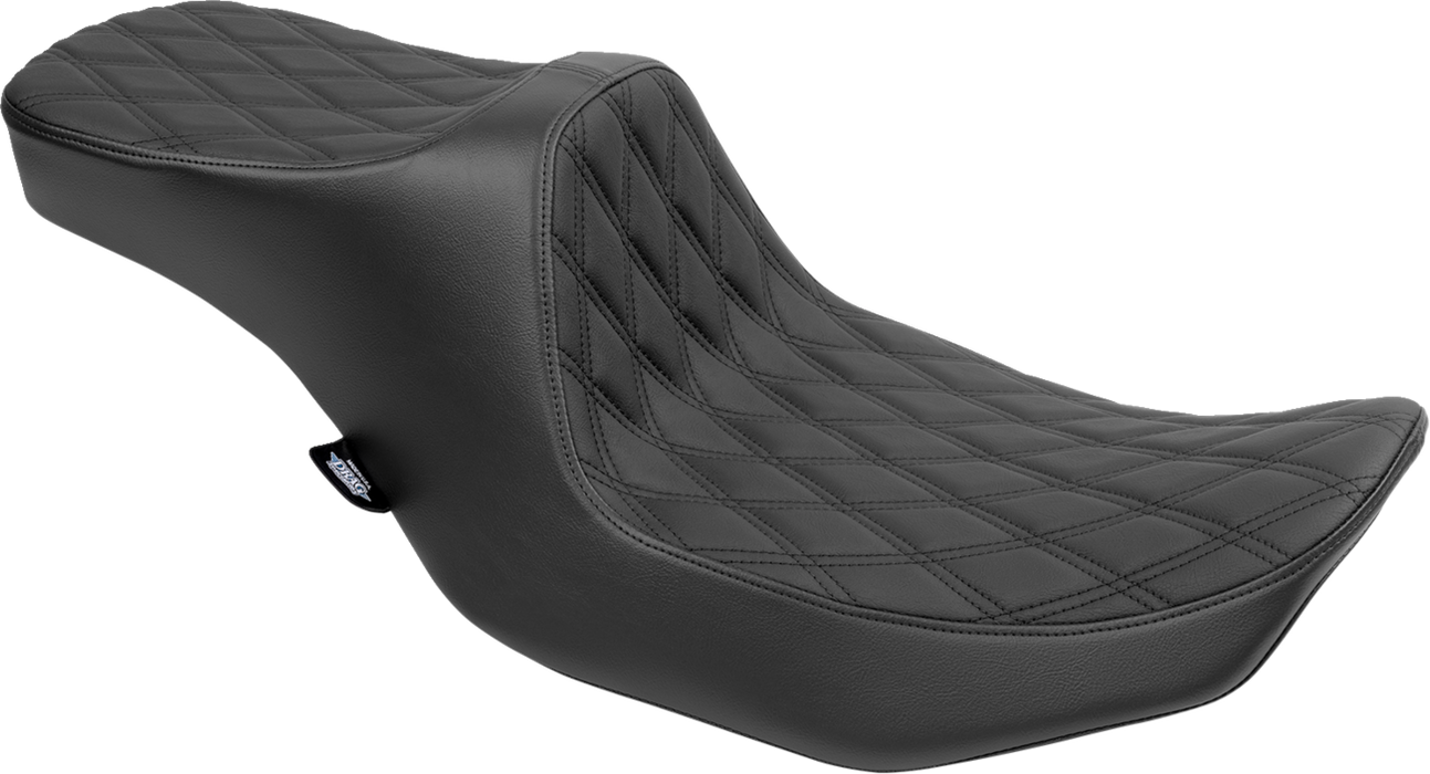 Predator III 2-Up Seat - Vinyl - Double Diamond - Black Stitching - FLT/FLH '23-'24