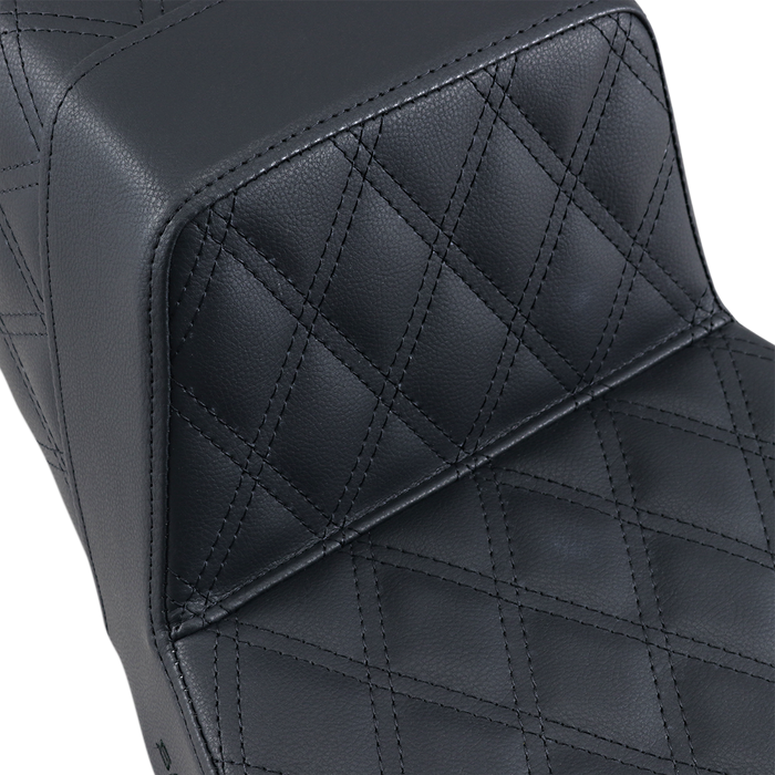 Step-Up Seat - Full Lattice Stitch - Black - FLHR/FLHX