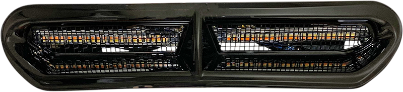 LED Vent Insert - Amber/White - Black w/ Black Mesh