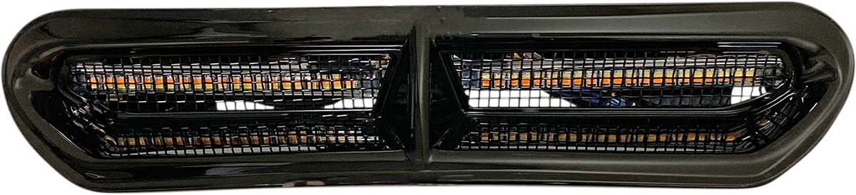 LED Vent Insert - Amber/White - Black w/ Black Mesh