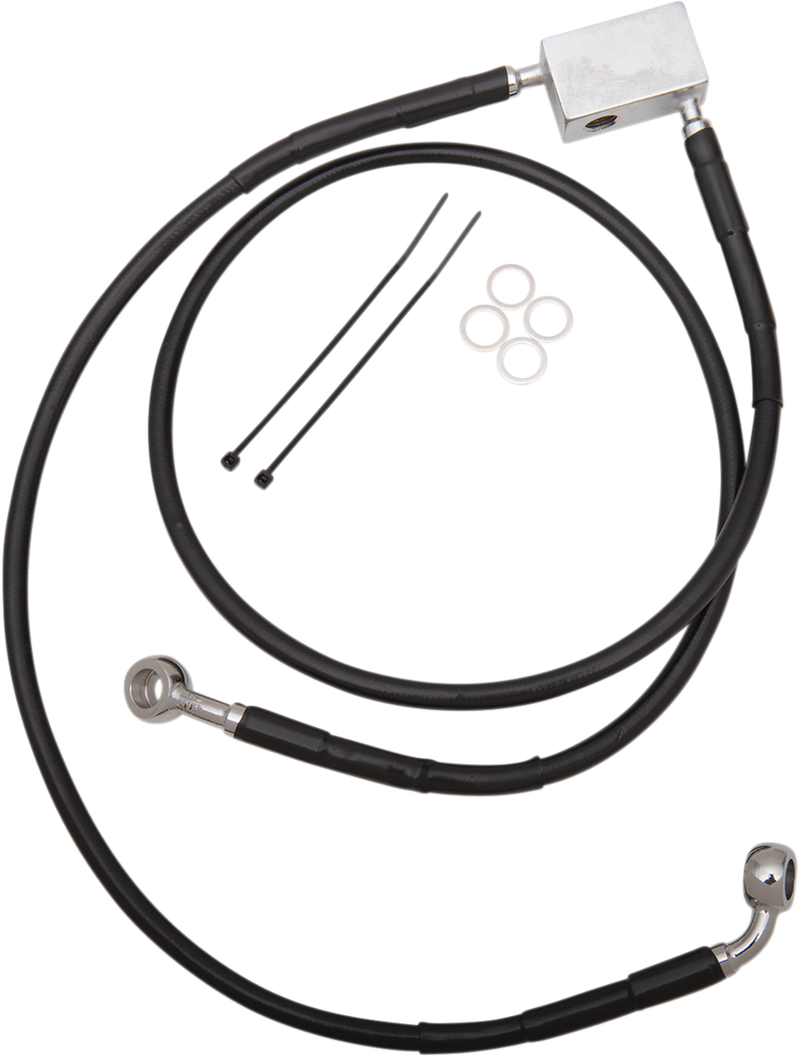 Brake Line - Front - Black - +2" - Softail '00-'03