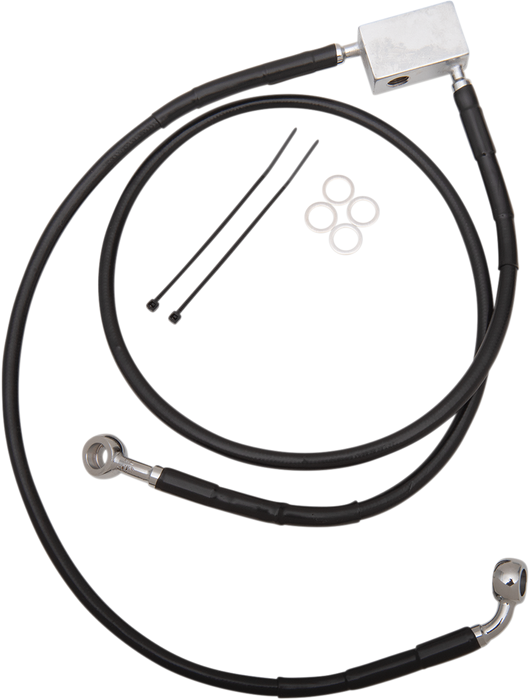 Brake Line - Front - Black - +2" - Softail '00-'03