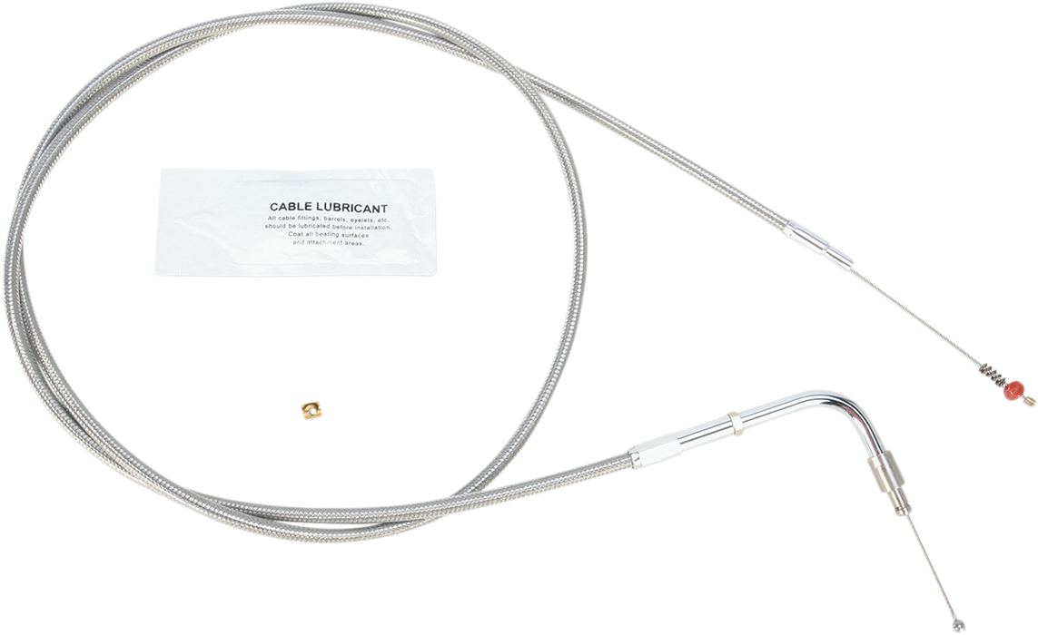 Stainless Steel Idle Cable - +10" - '02-'07 Touring
