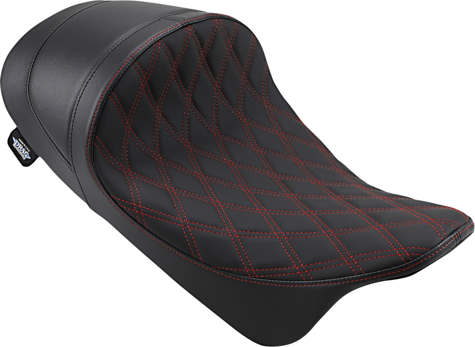 Forward Low Solo Seat - Diamond - Red Stitched - FL '08-'23