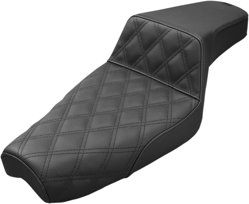 Step-Up Seat - Front Lattice Stitch - Black - XL