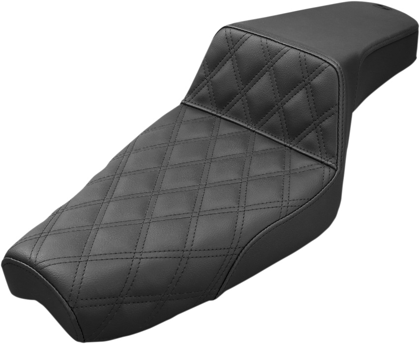Step-Up Seat - Front Lattice Stitch - Black - XL