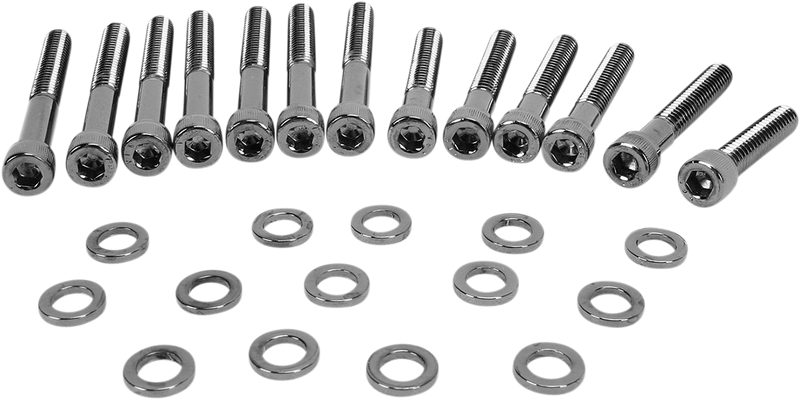 Bolt Kit - Cam Cover - Knurled - Black/Chrome - '04-'21 Sportster