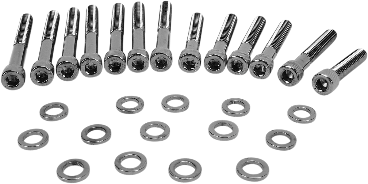 Bolt Kit - Cam Cover - Knurled - Black/Chrome - '04-'21 Sportster