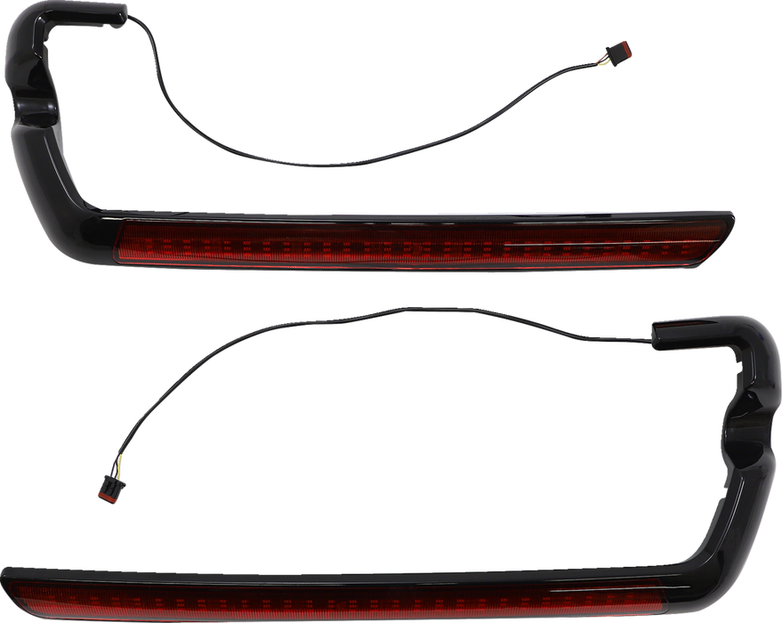 LED Saddlebag Light - Red - Black