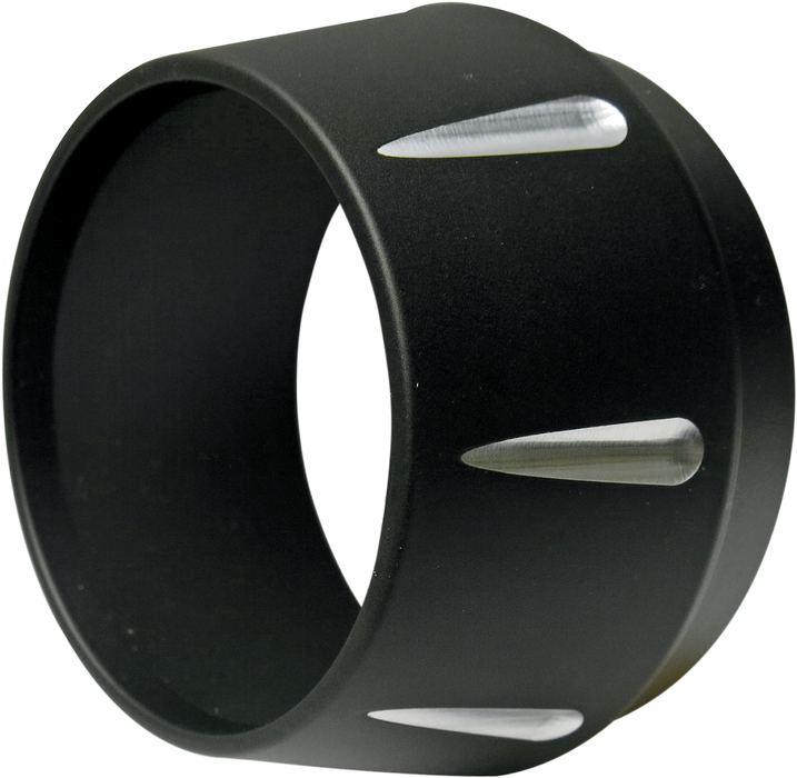 End Cap - Black - Fluted - Megaphone